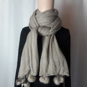 NEW Oversized gray(mocha) knit scarf